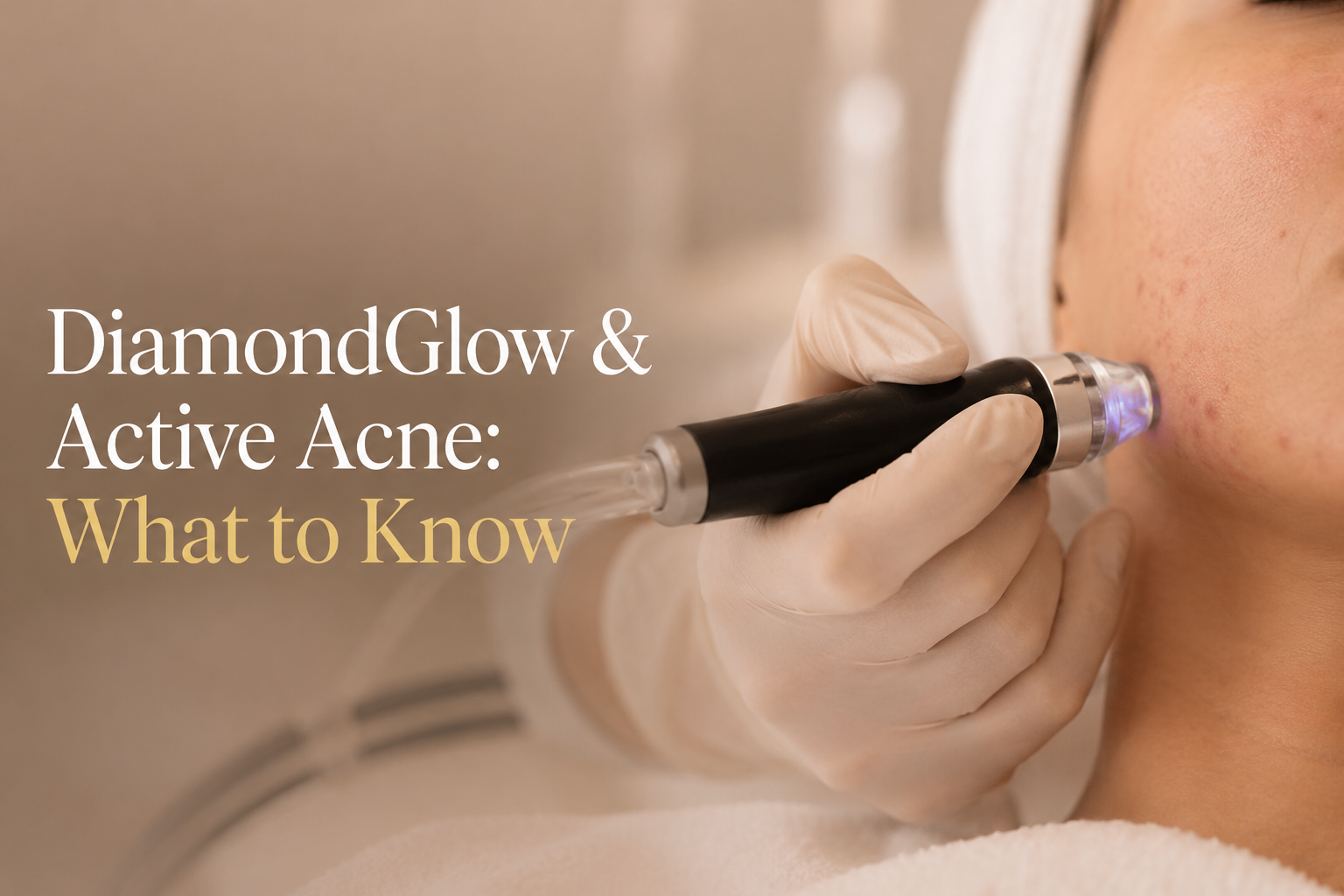 DiamondGlow facial treatment for active acne in Miami Lakes