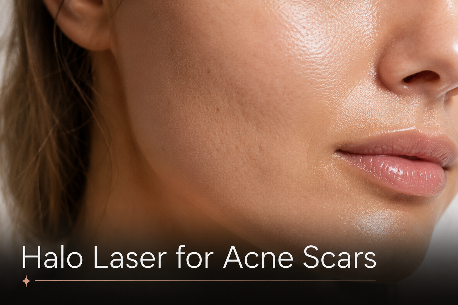 Close up of smooth, healthy skin texture after Halo laser treatment