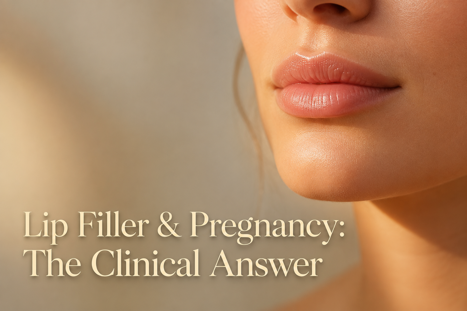 Close up lips image representing lip filler and pregnancy safety guidance