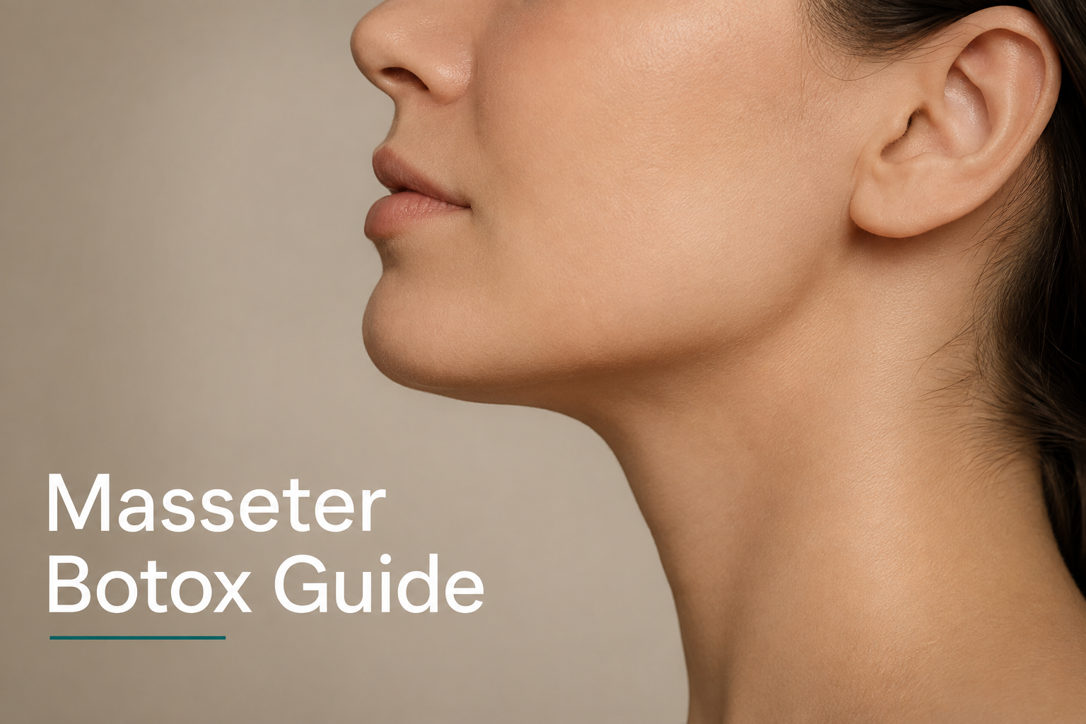 Close-up profile of a jawline representing masseter Botox for teeth grinding relief