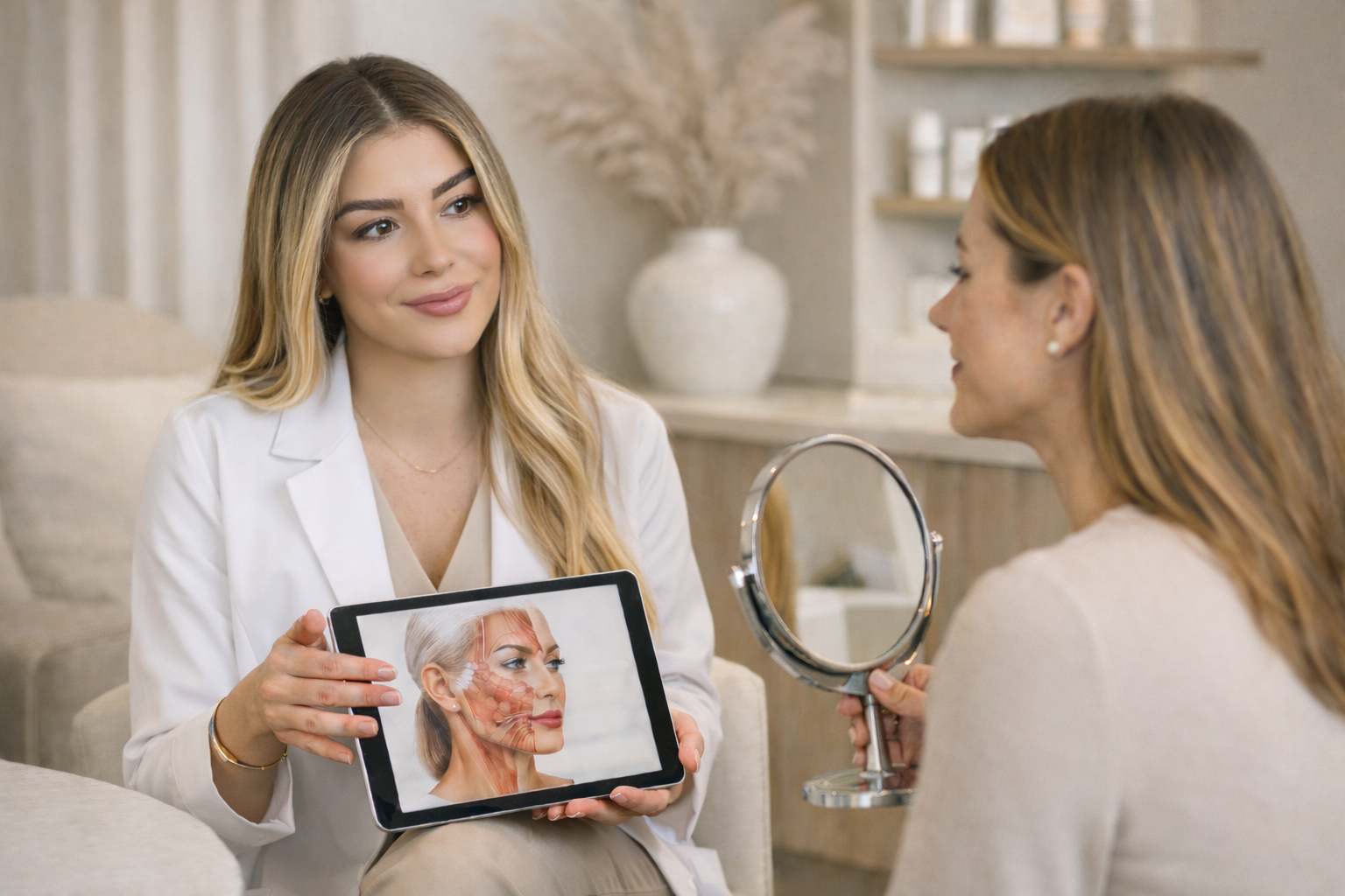 Sculptra treatment consultation