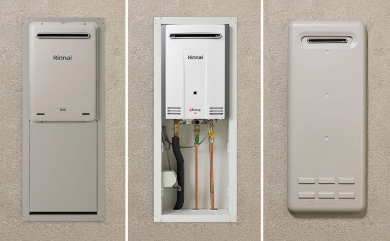Three Pictures of a Water Heater Mounted on a Wall — FNQ Hot Water In Mareeba, QLD