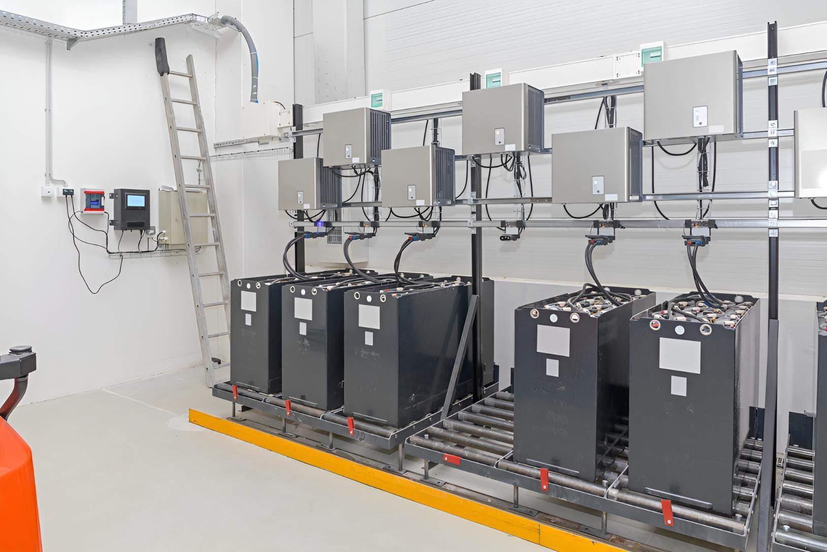 A Room Filled With Lots Of Batteries And Boxes — Keany's Electrical Service In North Nowra, NSW