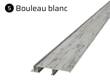 Moulure à motif de bouleau blanc avec une rainure pour l'installation, portant l'inscription «Bouleau blanc».