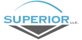 Superior LLC logo with blue text and a blue-gray chevron design