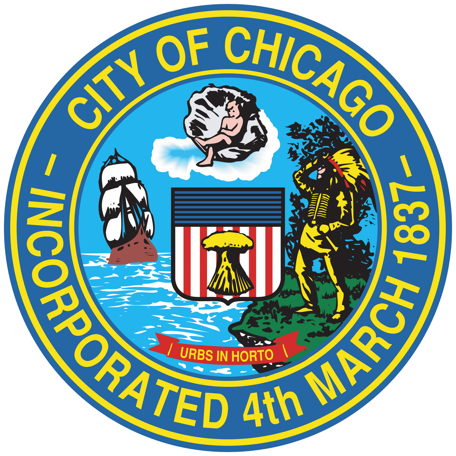 the city of chicago seal was established on march 4th 1837