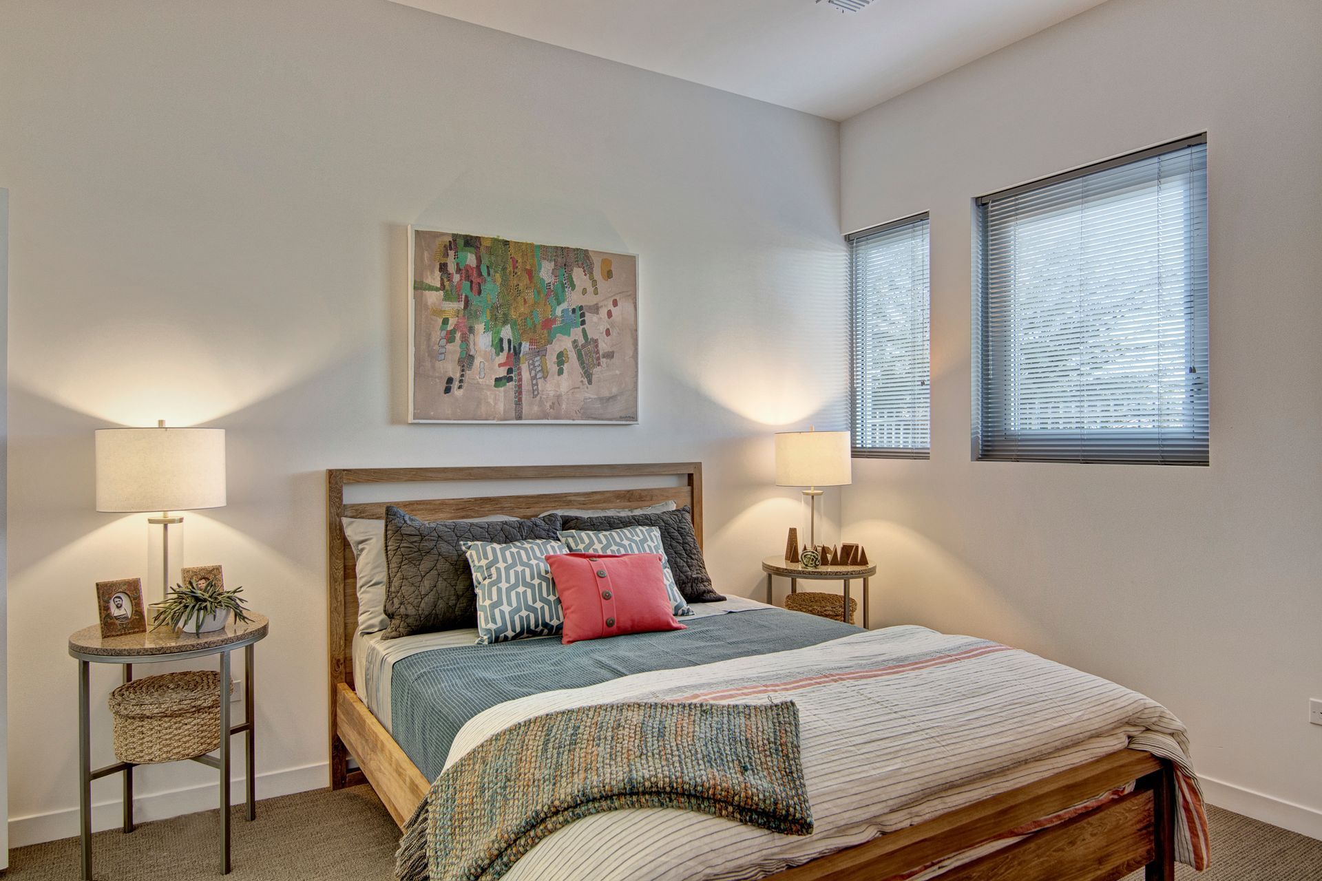 Bedroom at The Trend at 51 Apartment Homes in Phoenix, AZ.