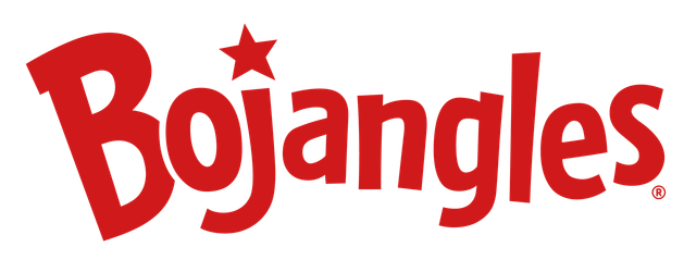 Bojangles red logo with a star on a white background