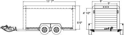 6' x 12' cargo trailer  dimensions