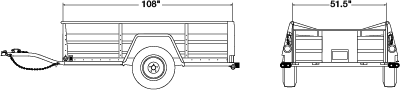 5'x8' utility trailer dimensions