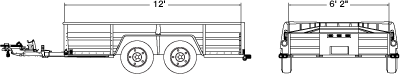 6'x12' utility trailer dimensions