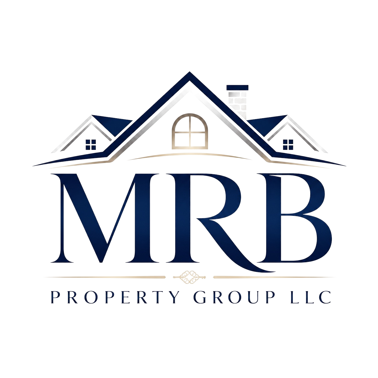 MRB Property Group LLC gold and navy logo