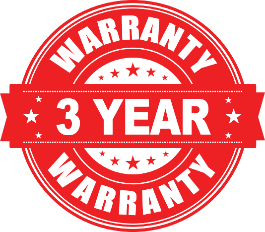 3 year warranty graphic