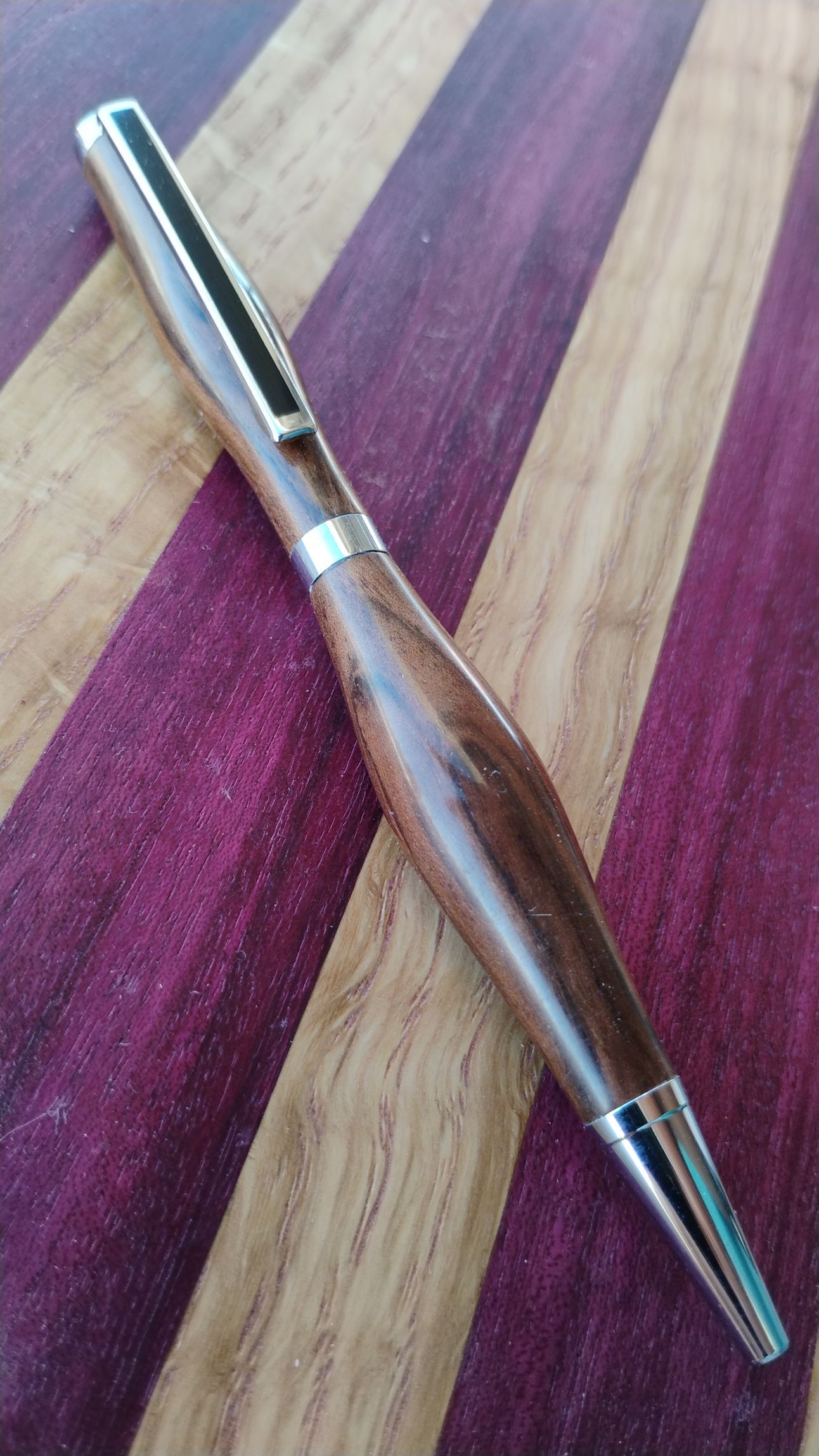 Walnut hand turned pen