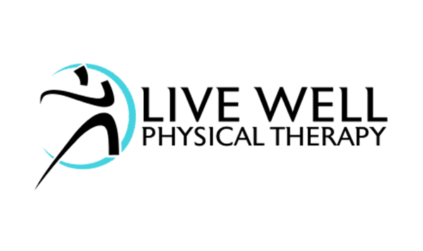 A logo for a physical therapy company called live well physical therapy