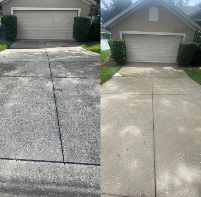 before and after driveway