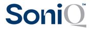 The SoniQ logo, featuring the word "Soni" in dark blue and "Q" in light gray with a dark blue dot above the "i".