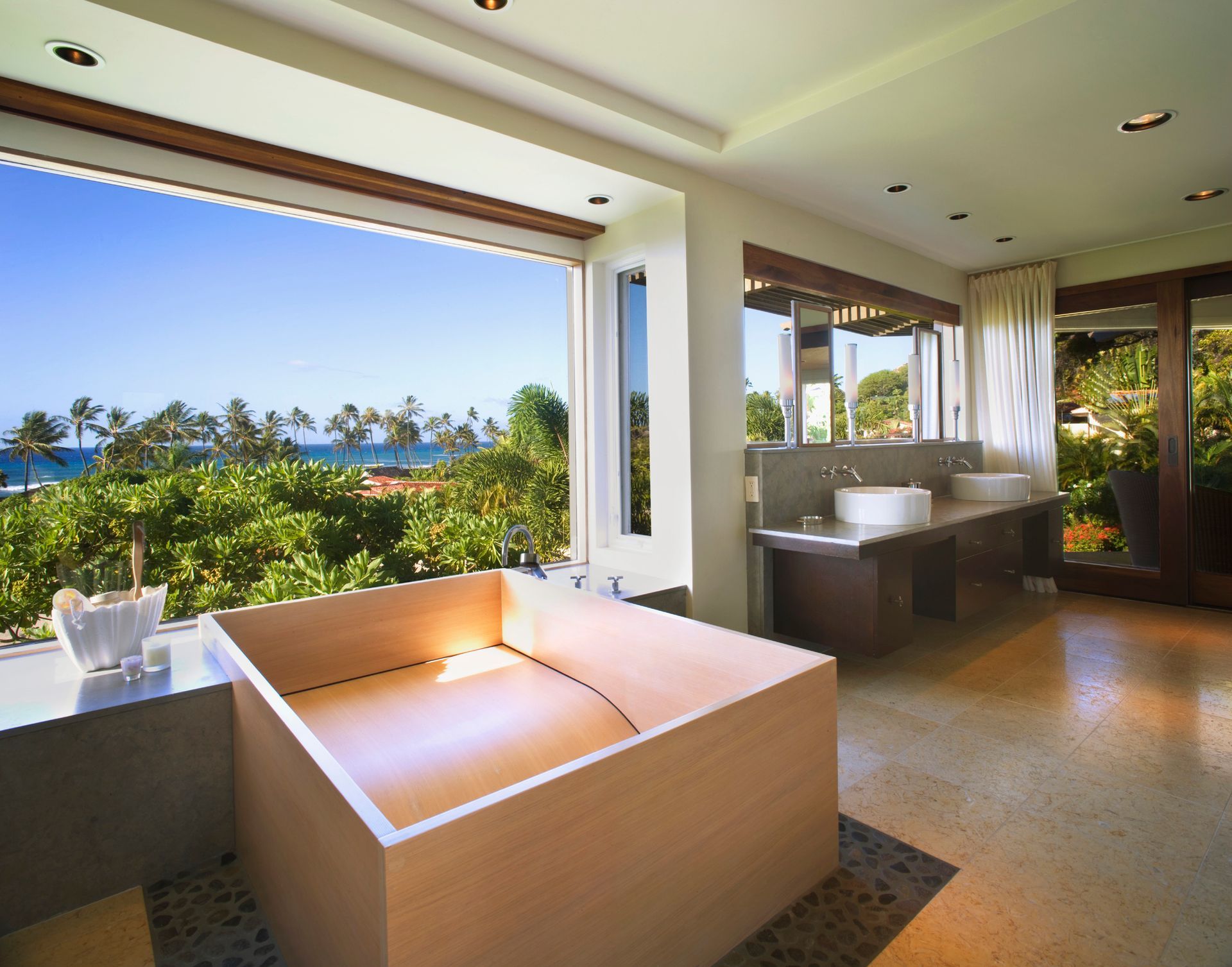 A View of the Ocean in a Bathroom - Puunene, HI - Island Commercial Doors & Windows, LLC