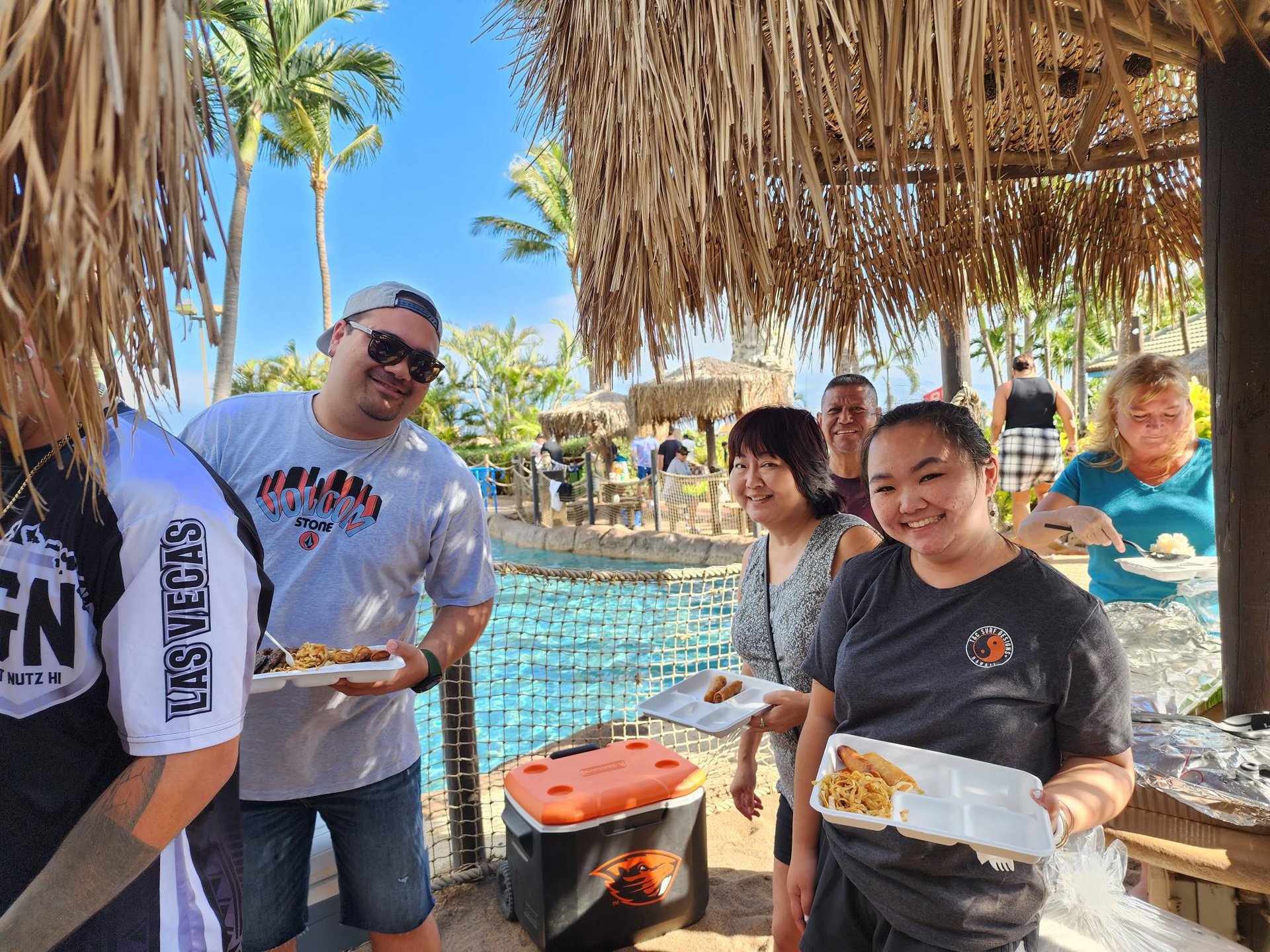 Happy People Holding Plate with Food - Puunene, HI - Island Commercial Doors & Windows, LLC