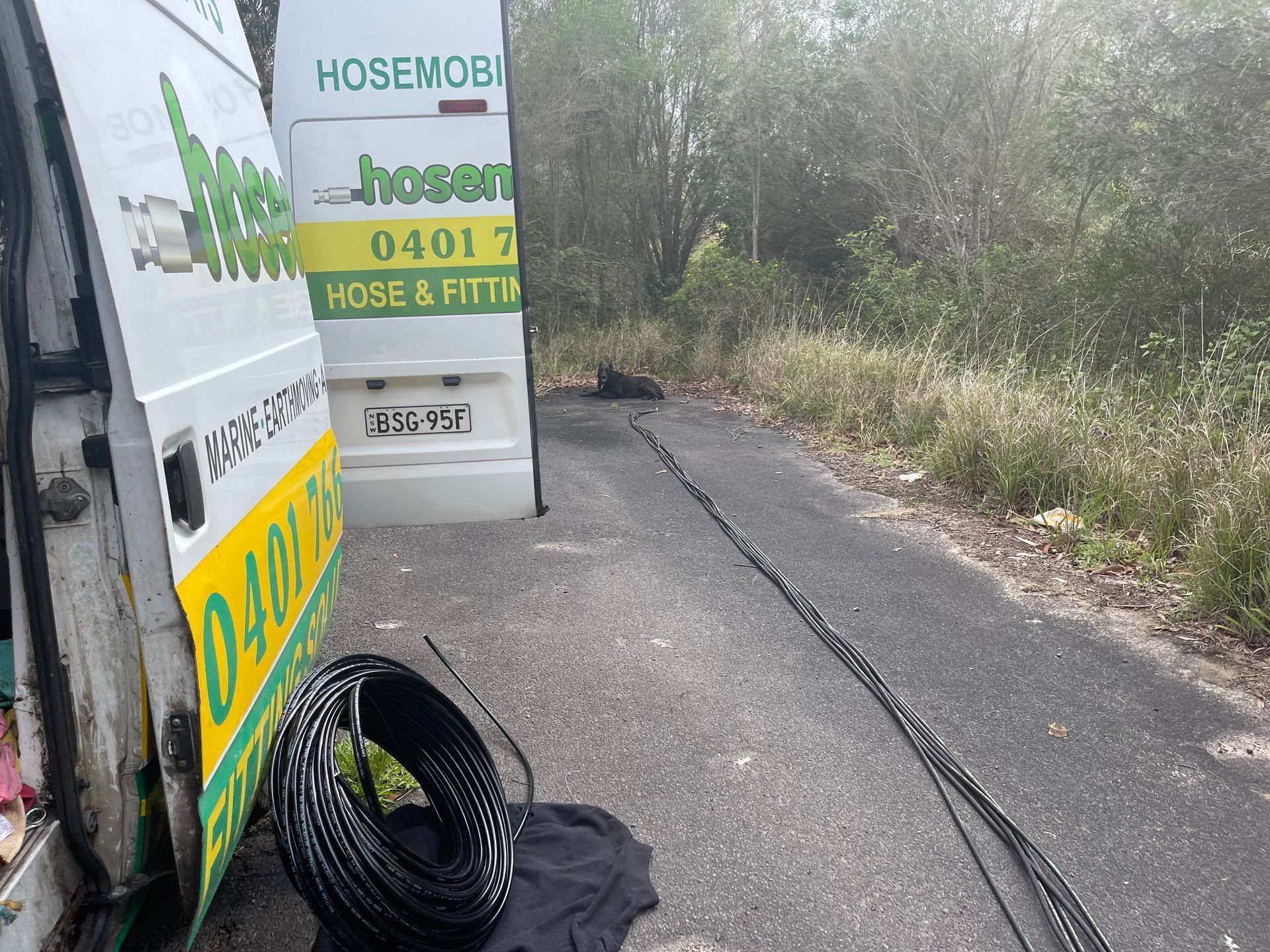 A hosemobile van is parked on the side of the road — Hosemobile In Kariong, NSW