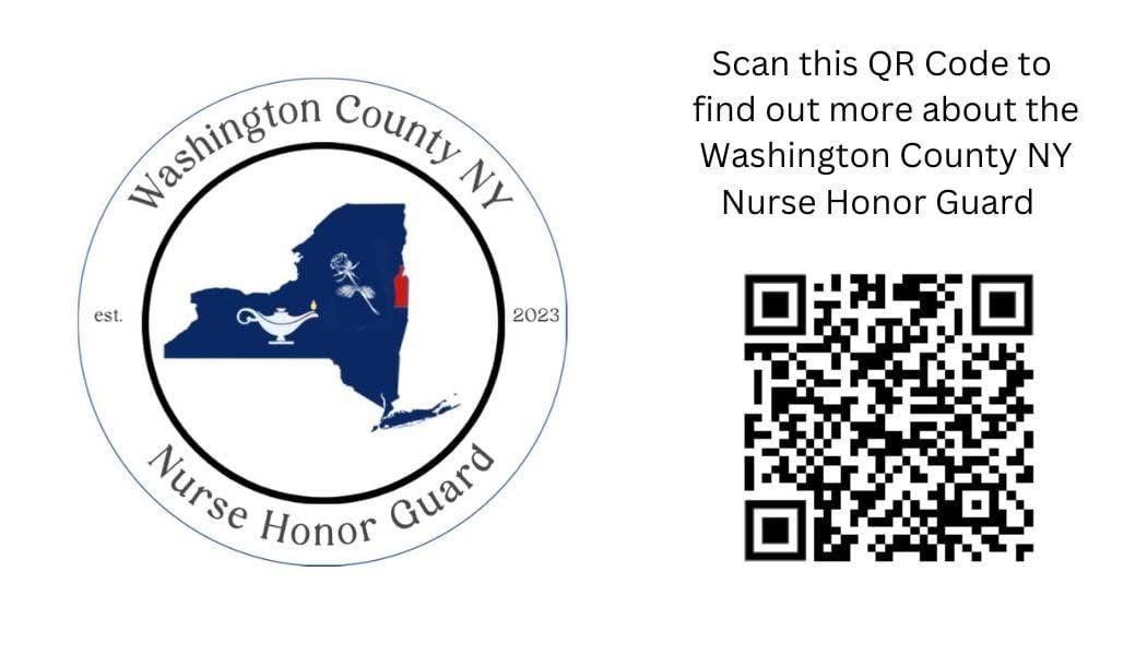 Washington County, NY Nurse Honor Guard logo and QR code for details/info