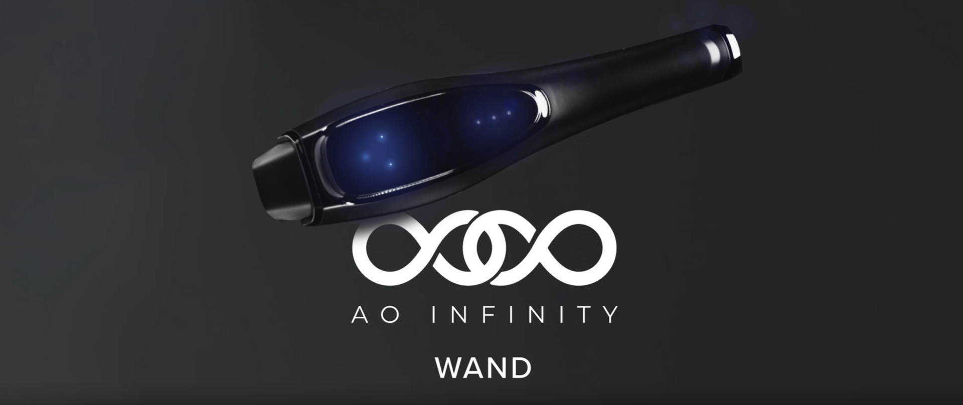 A black bottle with the word wand on it