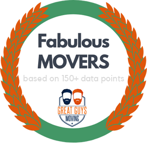 A logo for fabulous movers based on 150+ data points
