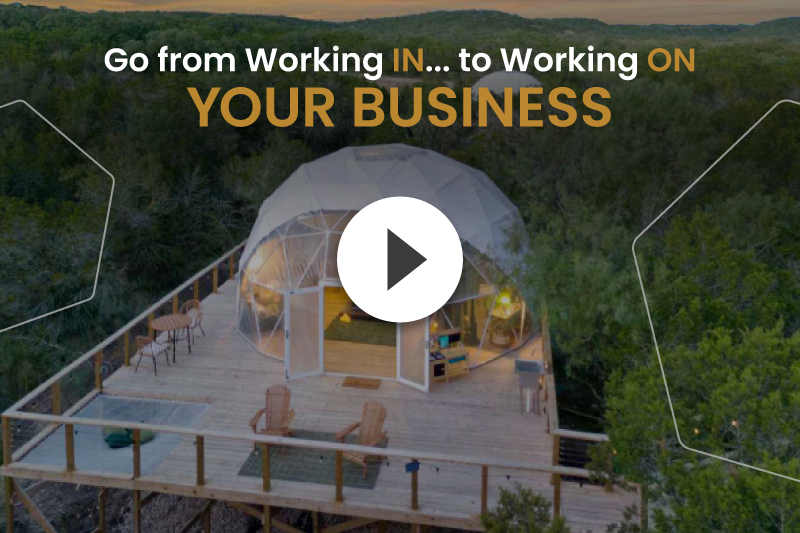Dome structure on deck, with people practicing yoga; text: 