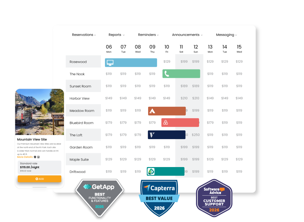 A screenshot of a website with a badge that says best value.