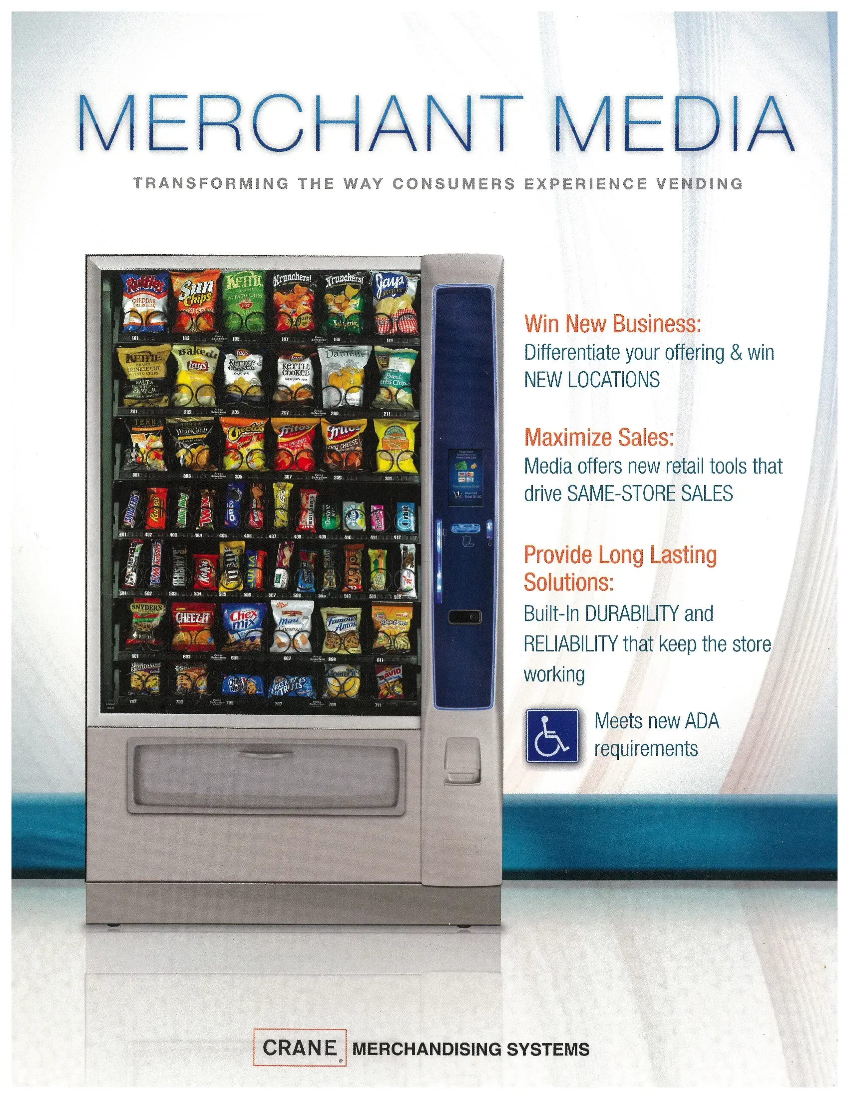 A vending machine on the cover of merchant media magazine