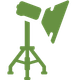 Studio light tripod icon.