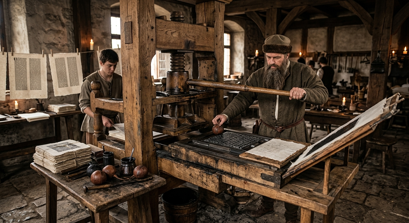 As oficinas de Johannes Gutenberg