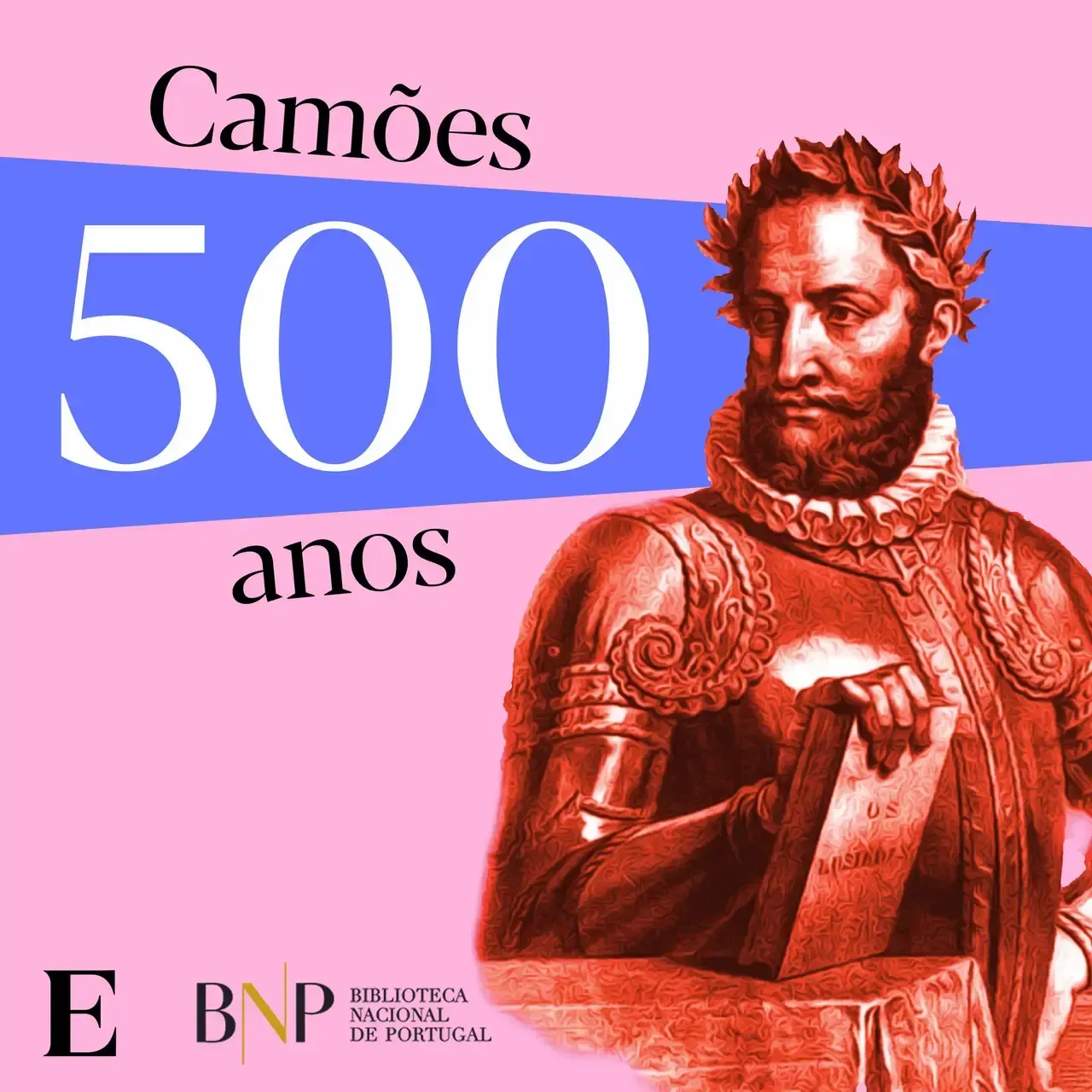 Retrato de Camões aludindo aos 500 anos do seu nascimento