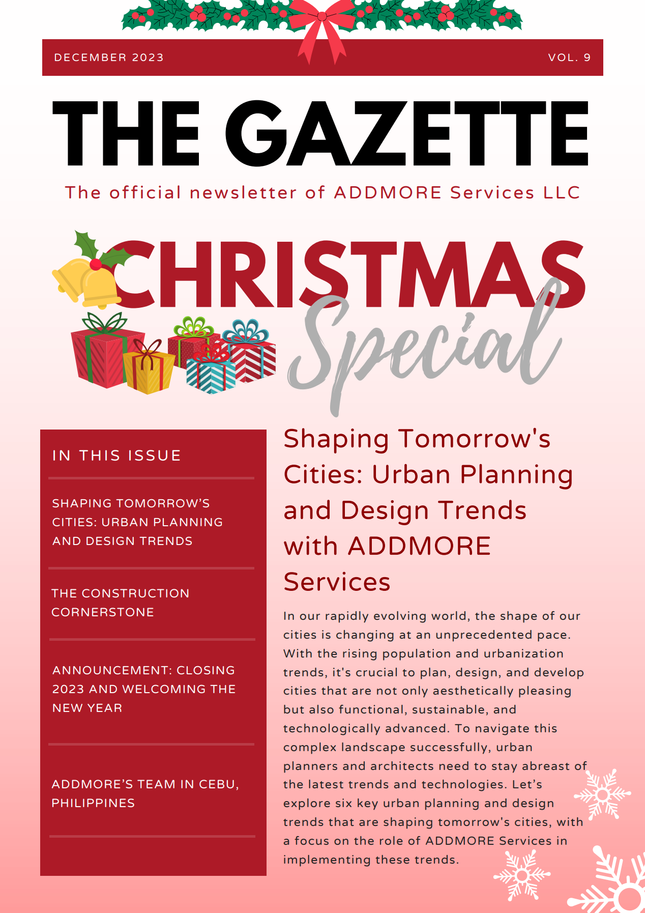 Newsletter cover: 