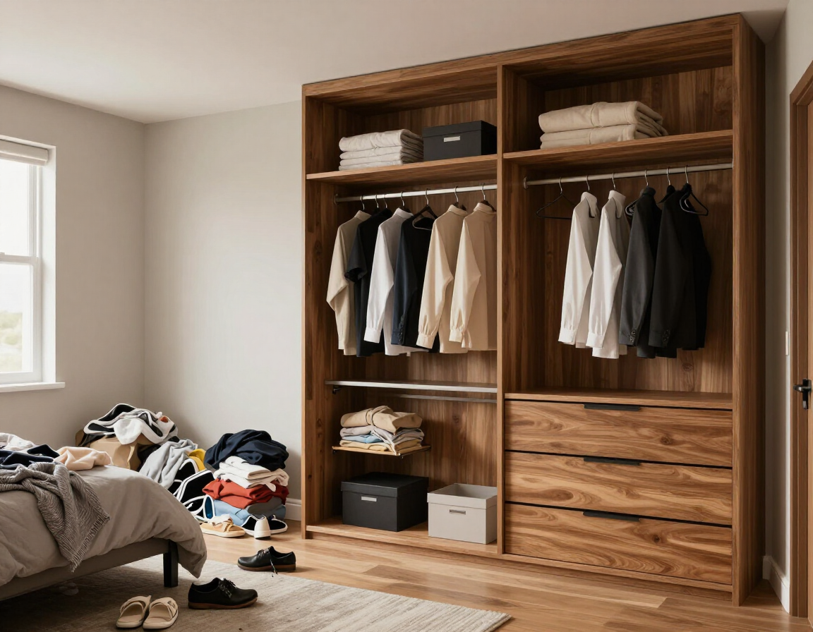 Closet antes y despu&eacute;s