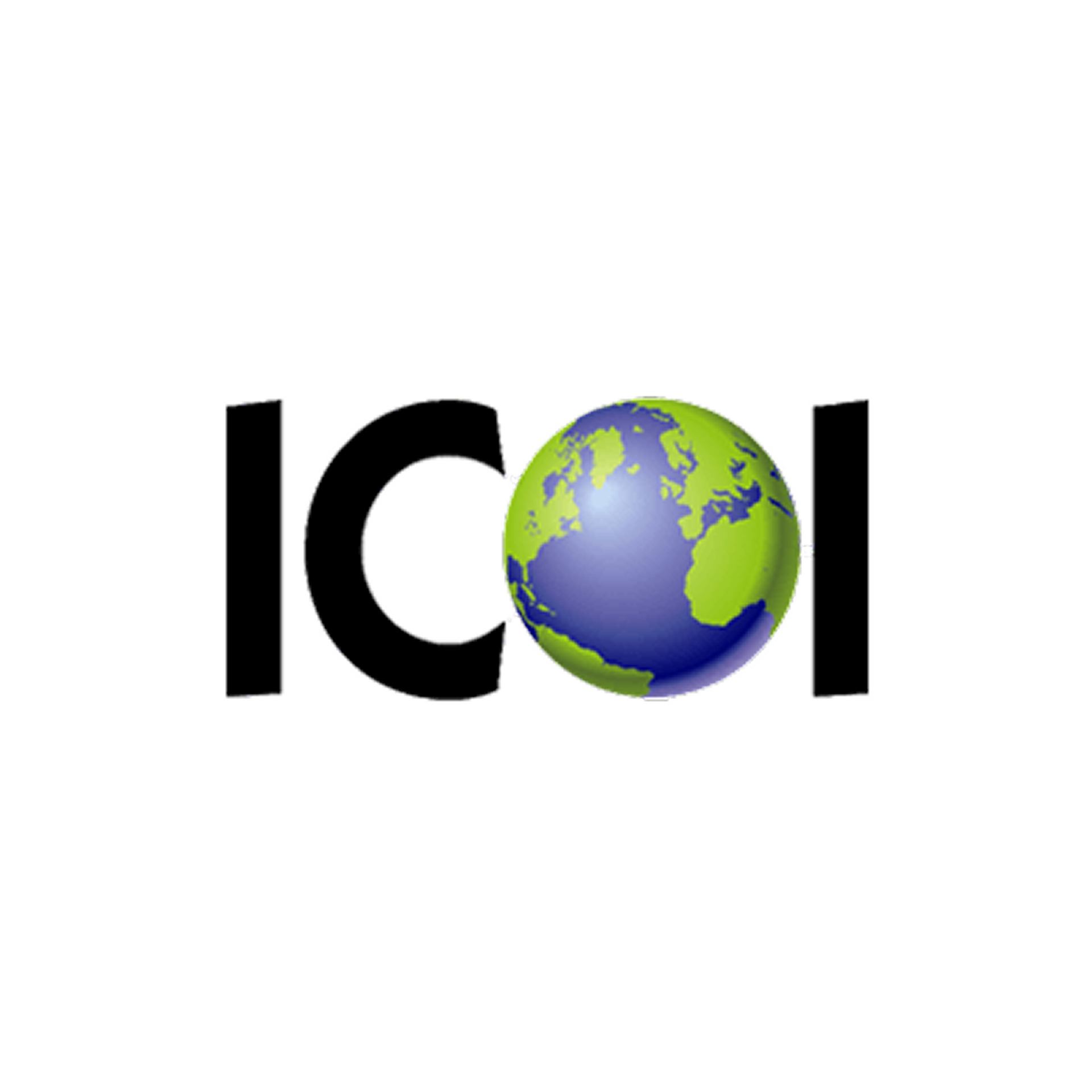 ICOL logo with black text and a globe icon; the globe is blue and green.
