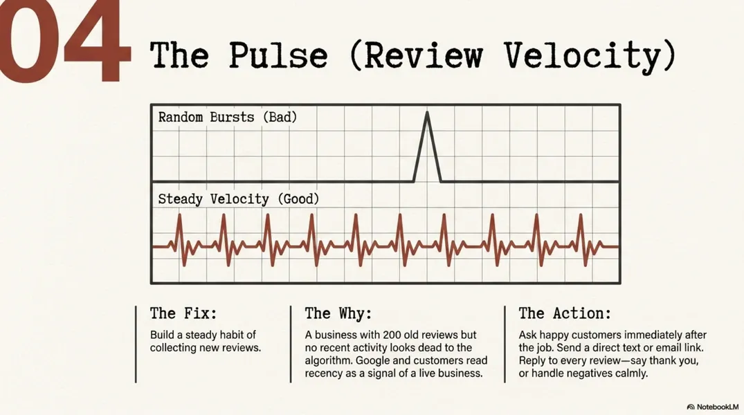 Slide titled “The Pulse (Review Velocity)” with heart rate and sinus velocity line graphs.
