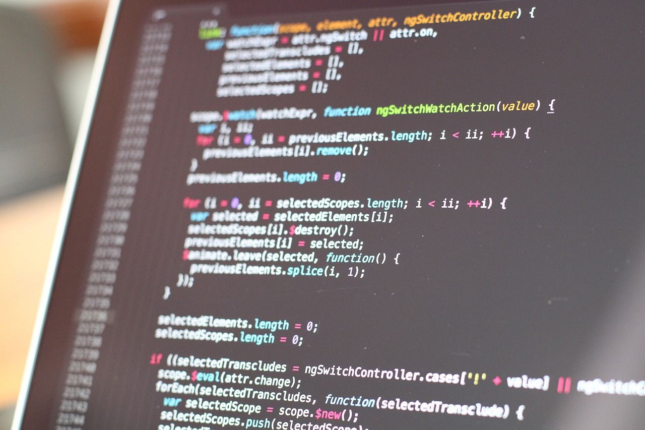 A computer screen with a lot of code on it