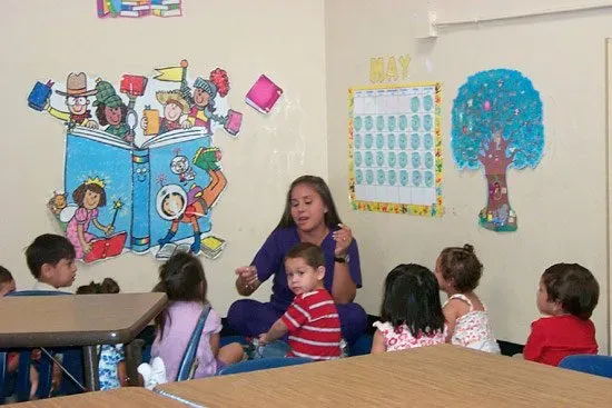 Toddlers Listening to the Teacher — El Paso, TX — Sunshine Day Care Center