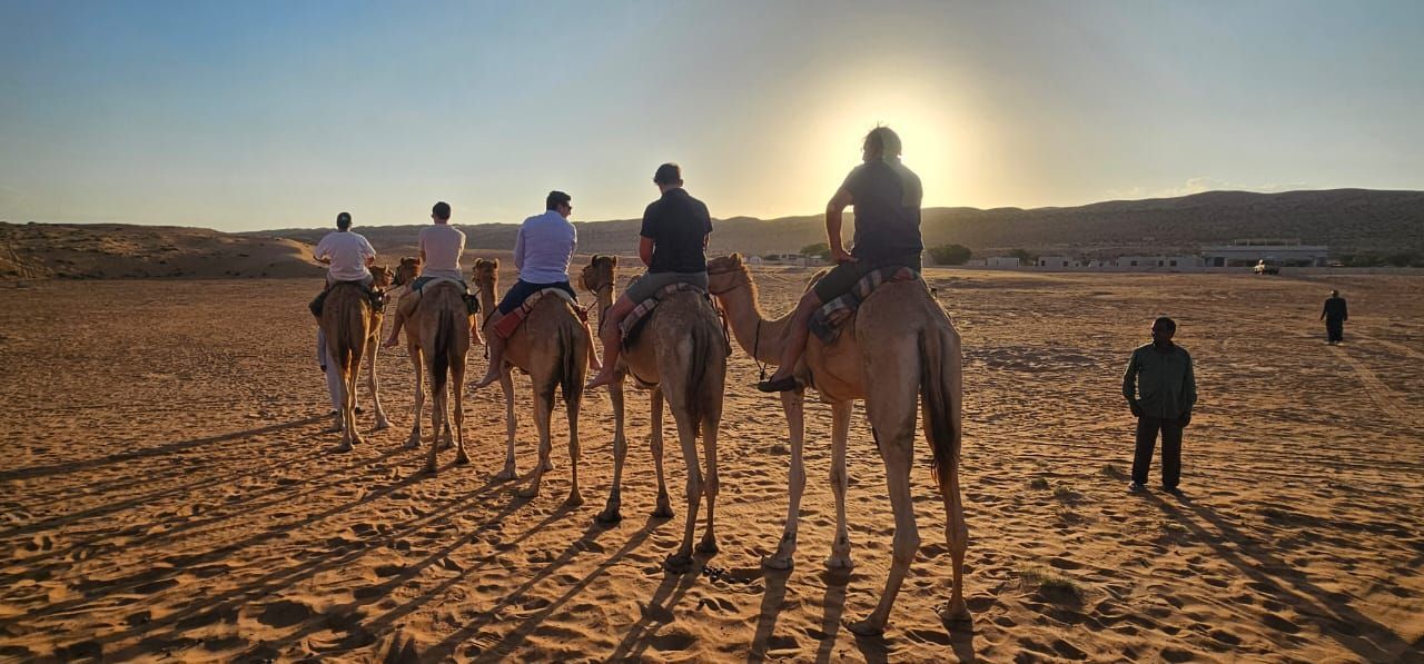 Khareef in Dhofar Oman - turquoise water pools and lush green vegetation
