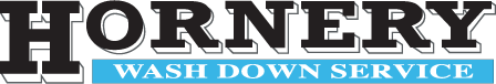 Hornery wash down service logo on a white background