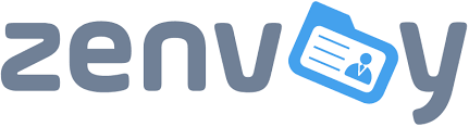A logo for a company called zenvey with a picture of a person on it.