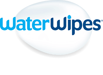 A water wipes logo is shown on a white background.