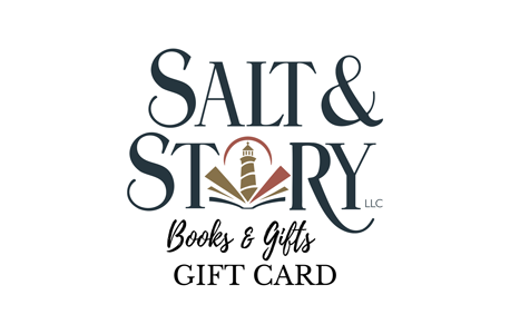 Salt & Story gift card logo with a lighthouse graphic.
