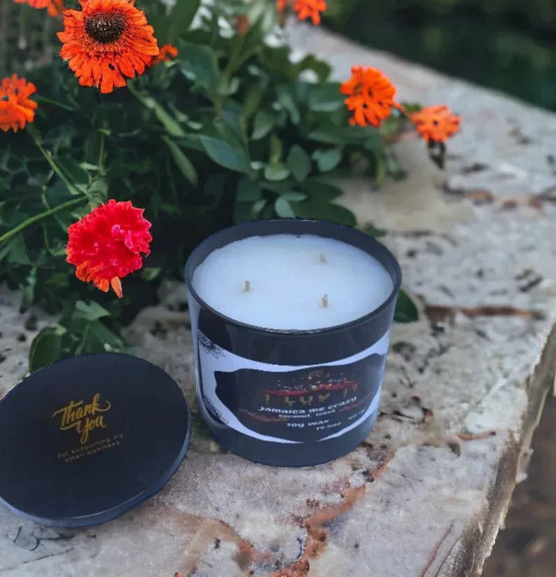 Three Wick Handmade 14.5oz Soy Candles w/Extra Fragrance