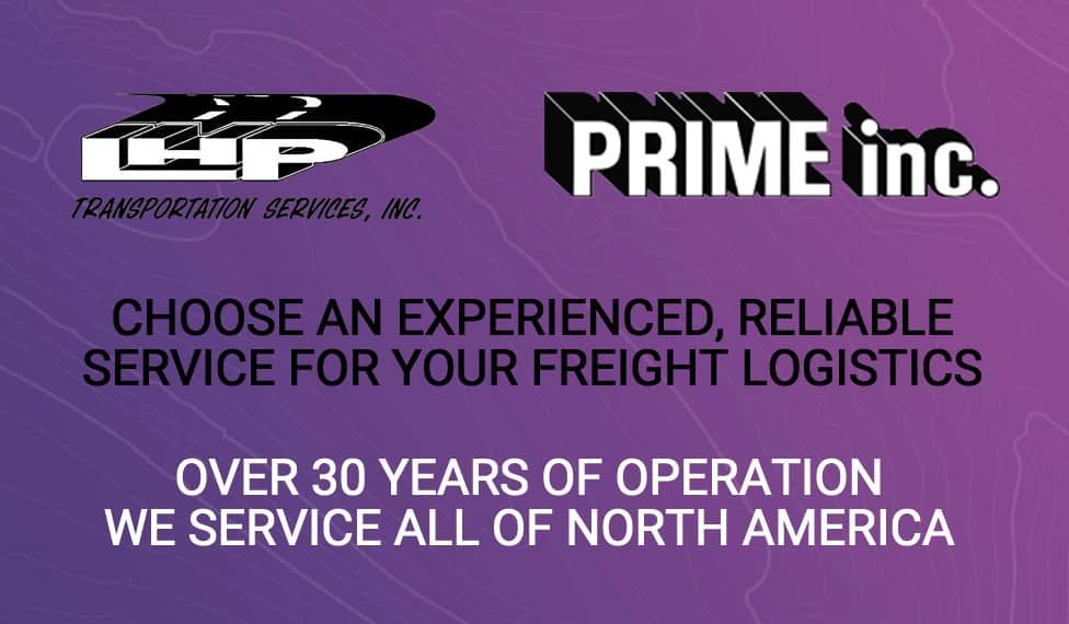 A purple background with the words prime inc. on it