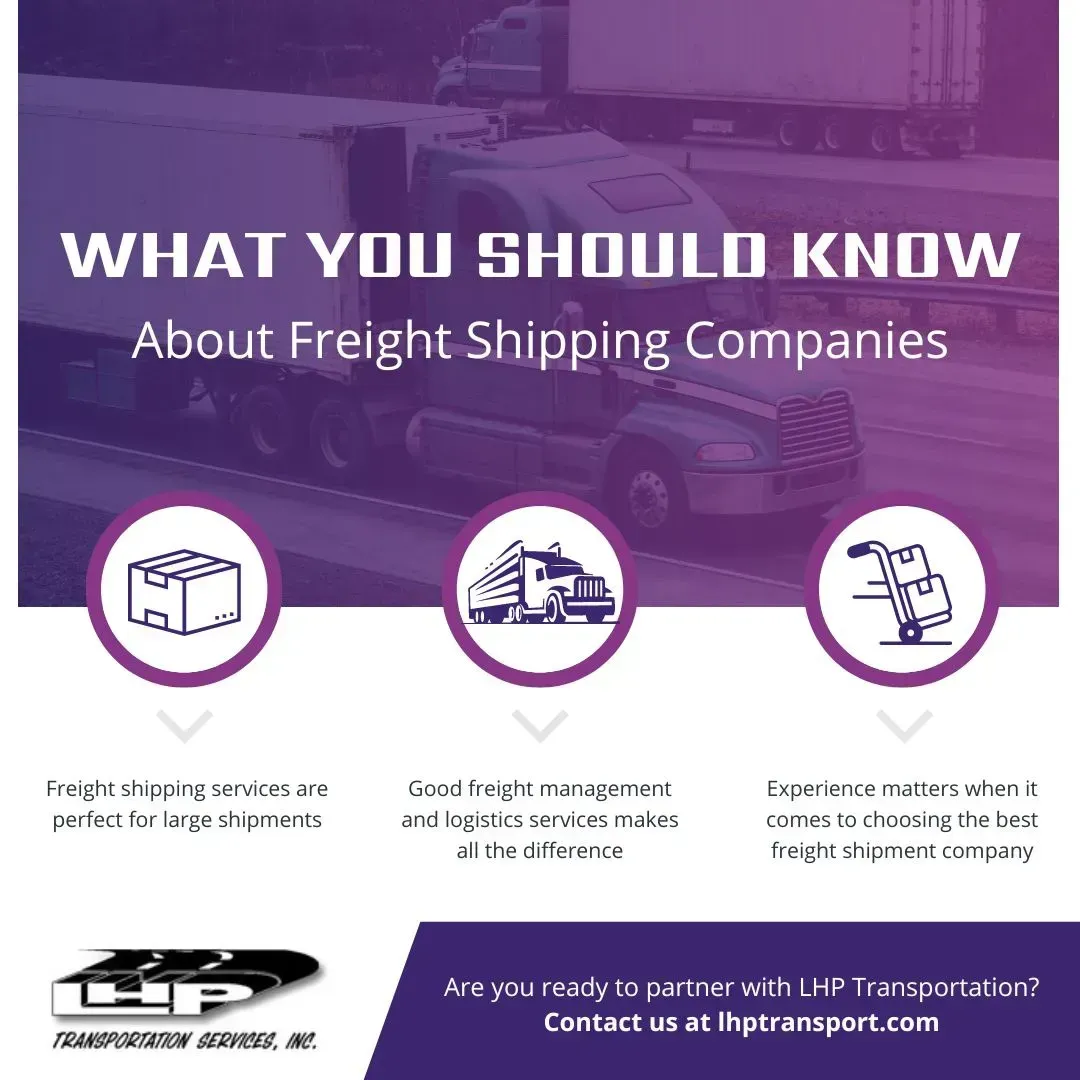 A poster that says `` what you should know about freight shipping companies ''