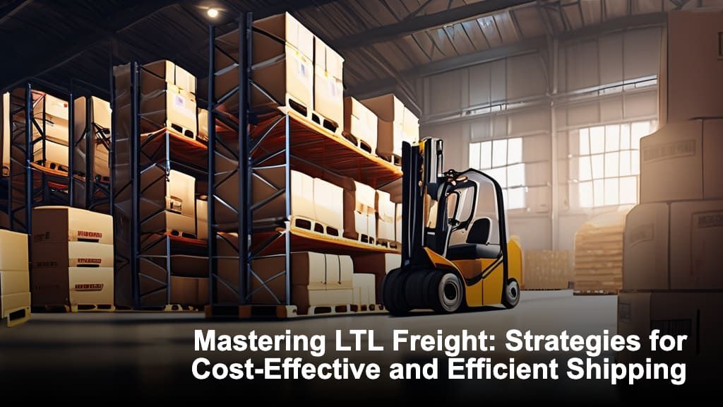 A forklift is moving boxes in a warehouse.