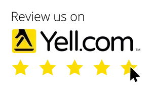A yell.com logo with five stars and a mouse pointer.