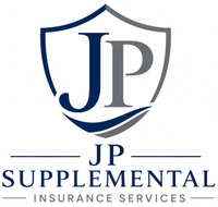 JP Supplemental Insurance Services logo with blue and gray shield and initials &ldquo;JP&rdquo; above company name.